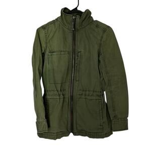Madewell Fleet Jacket Size XS Olive Green Military Style Full Zip Army Utility